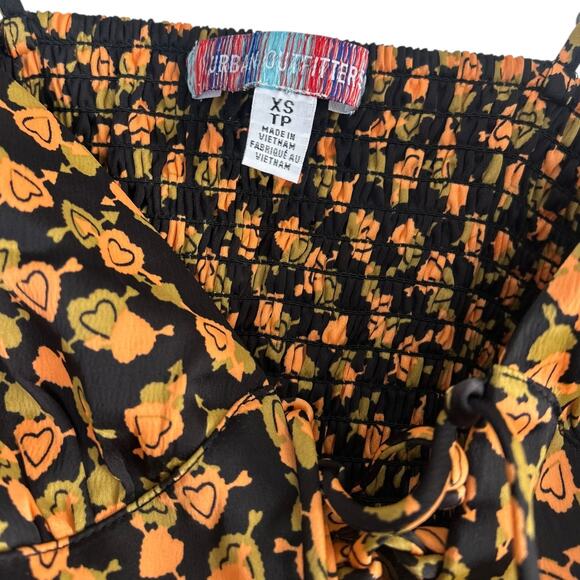 Urban Outfitters Mariah Lace-Up Midi Slip Dress Size X-Small - Picture 6 of 8